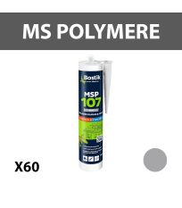 Lot de 60 mastics-colles polymère "MSP107" Gris 290ml BOSTIK