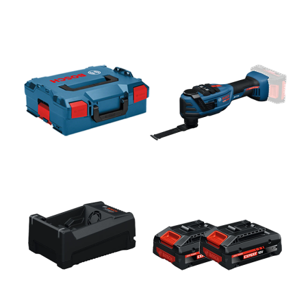 Découpeur-ponceur EXPERT EXOP18V-40 + 2 Batteries EXPERT 4 Ah + 1 Chargeur GAL 12V/18V-80 BOSCH