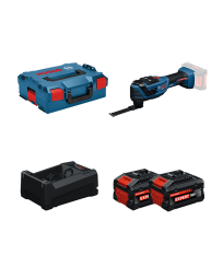 Découpeur-ponceur EXPERT EXOP18V-40 + 2 Batteries EXPERT 5,5 Ah + 1 Chargeur GAL 12V/18V-80 BOSCH