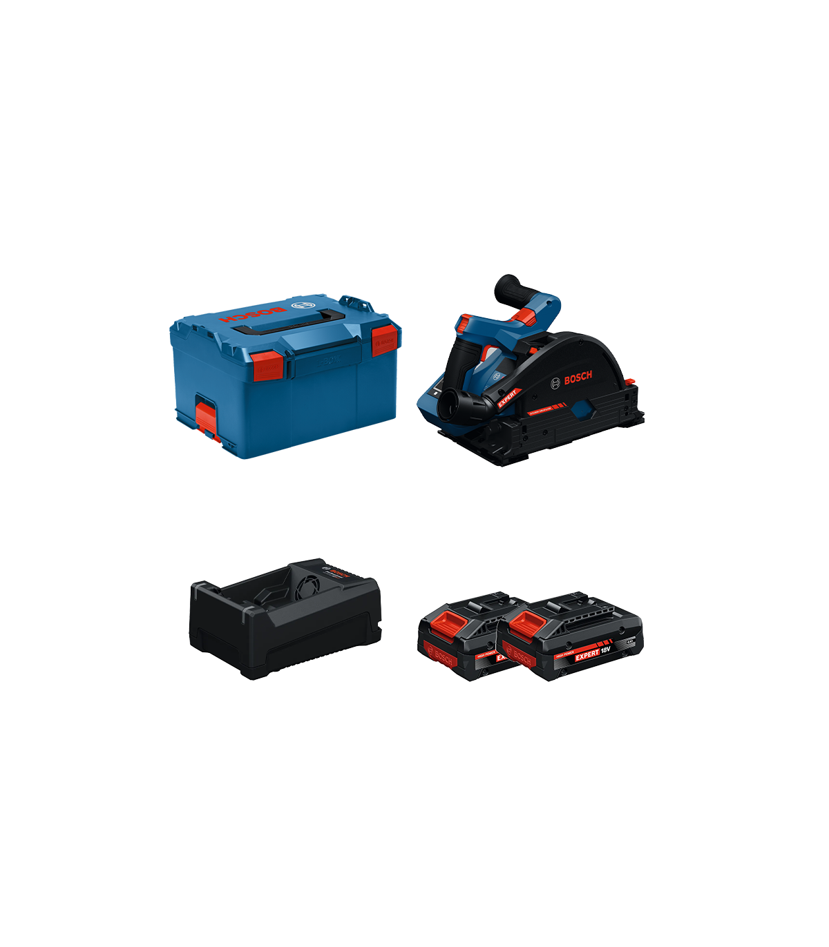Scie plongeante EXPERT EXKT18V-52G + 2 Batteries EXPERT 4 Ah + 1 Chargeur GAL 12V/18V-80 BOSCH