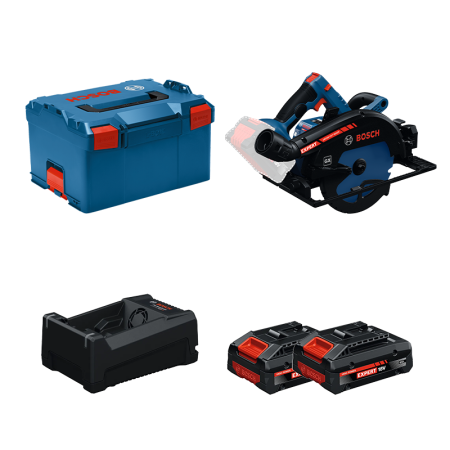 Scie circulaire EXPERT EXKS18V-68GX + 2 Batteries EXPERT 4 Ah + 1 Chargeur GAL 12V/18V-80 BOSCH