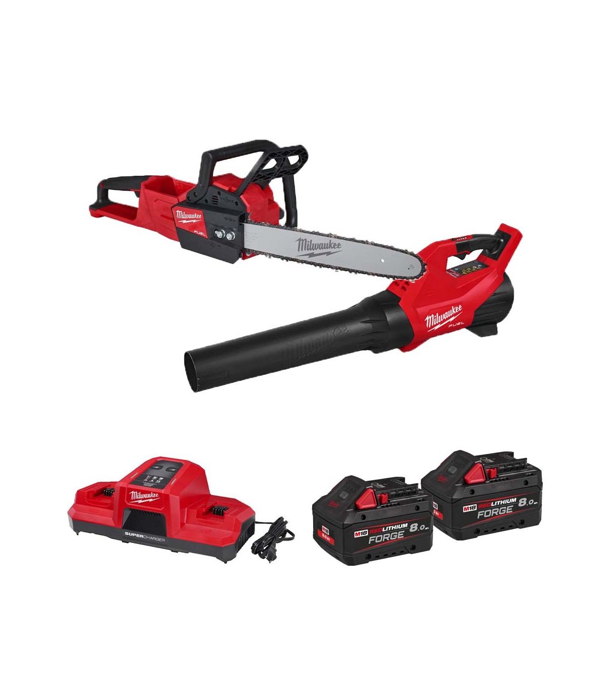 Pack 2 outils 18V M18 FPP2OPL13-802 (Souffleur FBLG3-0 + Tronçonneuse FCHS-0) MILWAUKEE
