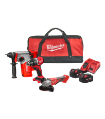 Pack 3 outils 18V M18 BLPP3C-502 (M18 BLPDRC + M18 BLH + M18 BLSAG125XPD) MILWAUKEE