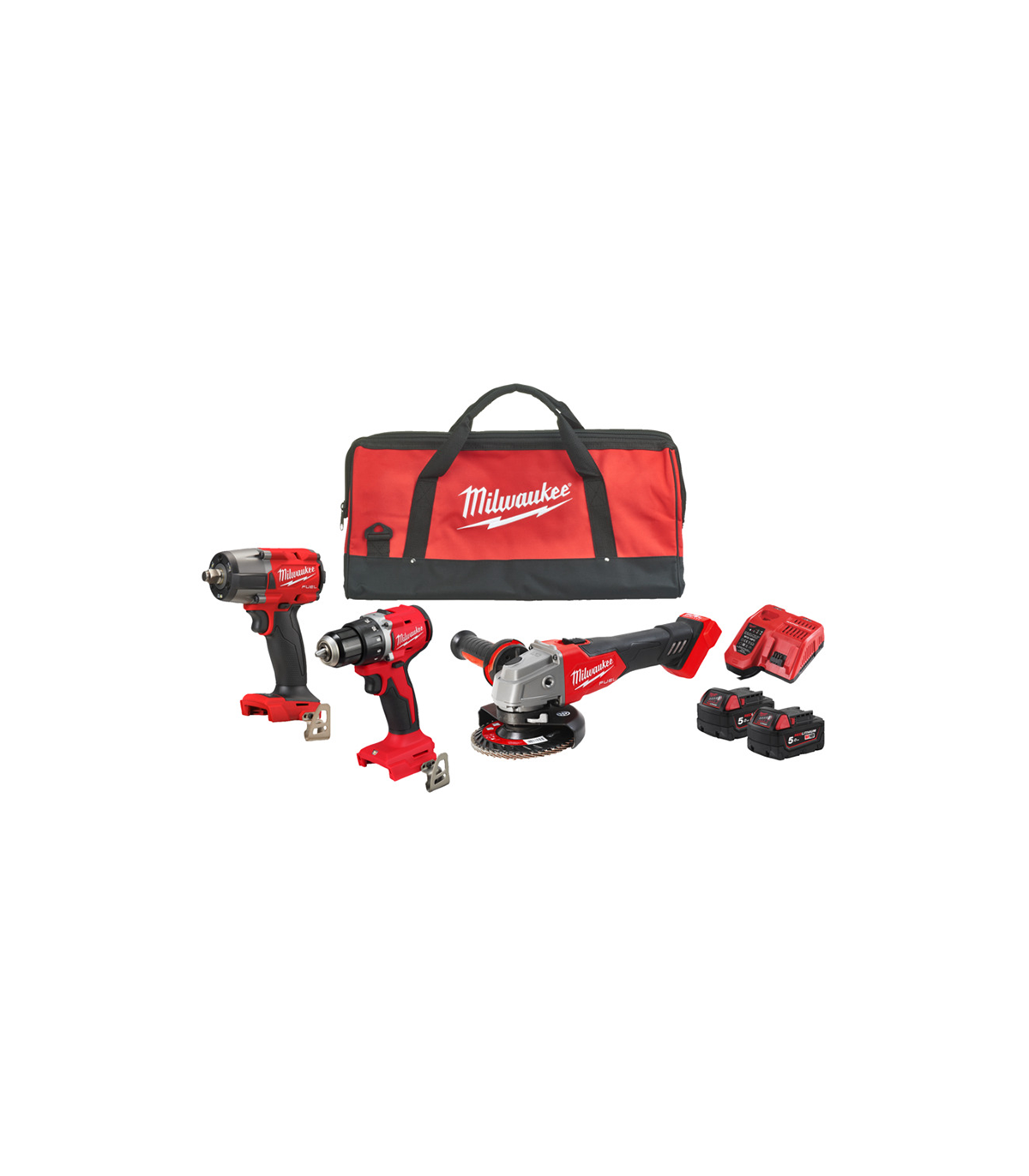 Pack 3 outils 18V M18 FPP3FR-502B (M18 FMTIW2F12 + M18 FSAG125X + M18 BLDDRC) MILWAUKEE