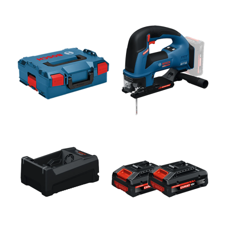 Scie sauteuse EXPERT EXST18V-155B + 2 Batteries EXPERT 4 Ah + 1 Chargeur GAL 12V/18V-80 BOSCH