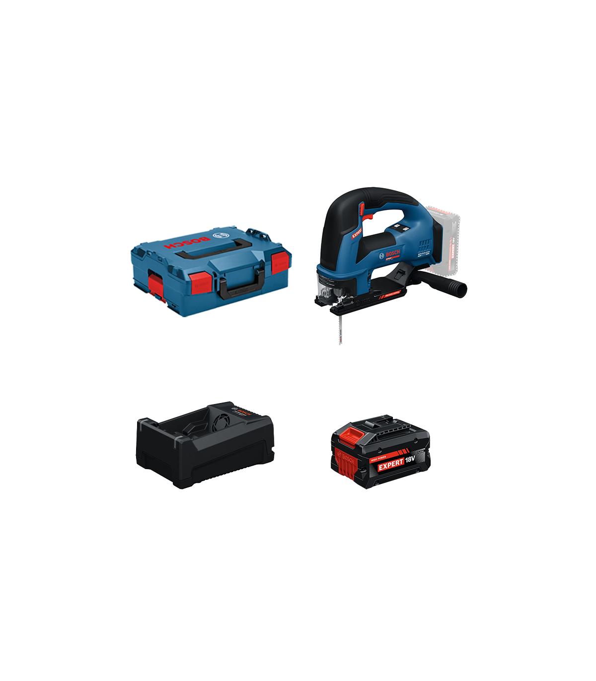 Scie sauteuse EXPERT EXST18V-155B + 1 Batterie EXPERT 5,5 Ah + 1 Chargeur GAL 12V/18V-80 BOSCH