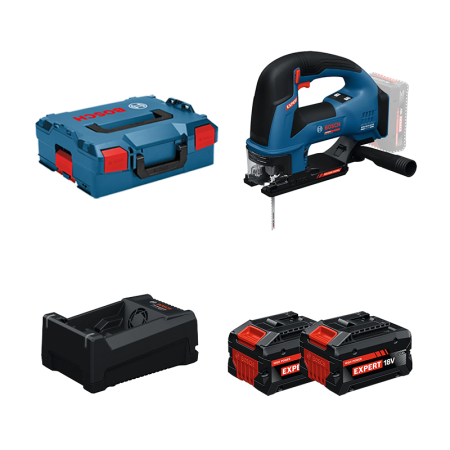 Scie sauteuse EXPERT EXST18V-155B + 2 Batteries EXPERT 5,5 Ah + 1 Chargeur GAL 12V/18V-80 BOSCH