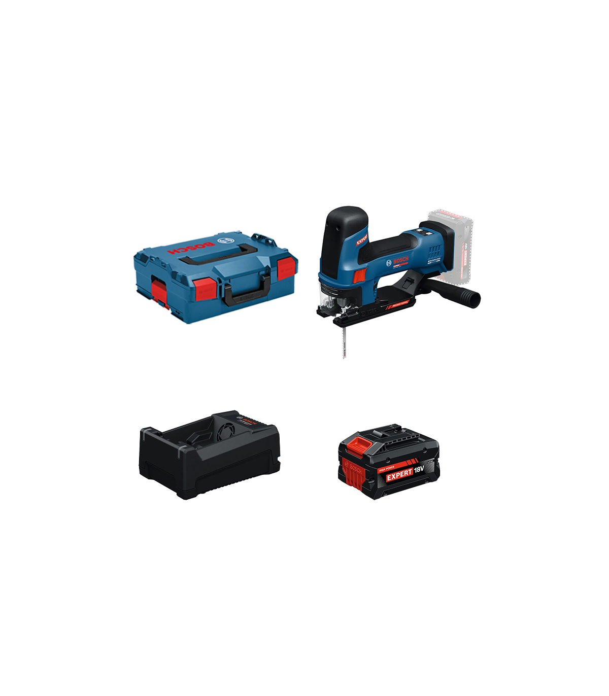 Scie sauteuse EXPERT EXST 18V-155 S + 1 Batterie EXPERT 5,5 Ah + 1 Chargeur GAL 12V/18V-80 BOSCH