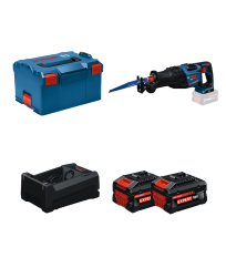 Scie sabre EXSAB 18V-32 + 2 Batteries EXPERT 5,5 Ah + 1 Chargeur GAL 12V/18V-80 BOSCH