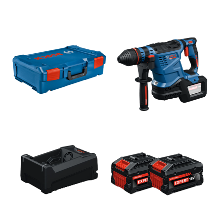 Perforateur SDS Plus EXPERT EXBH18V-32F + 2 Batteries EXPERT 5,5 Ah + 1 Chargeur GAL 12V/18V-80 BOSCH