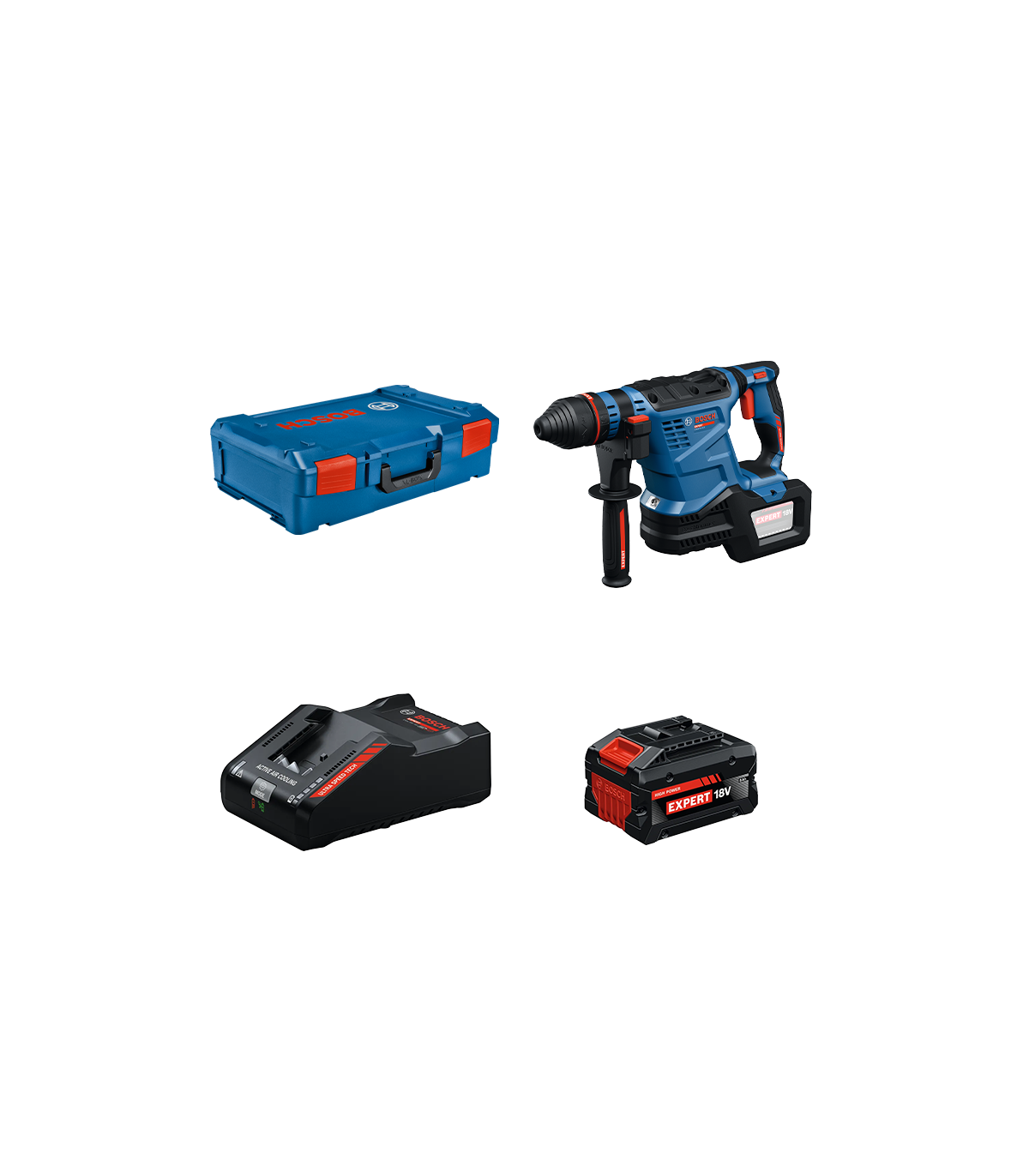 Perforateur SDS Plus EXPERT EXBH18V-32F + 1 Batterie EXPERT 8 Ah + 1 Chargeur EXAL18V-160 BOSCH