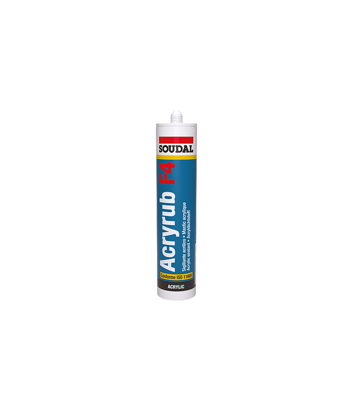 Mastic acrylique "ACRYRUB F4" Gris 300ml SOUDAL