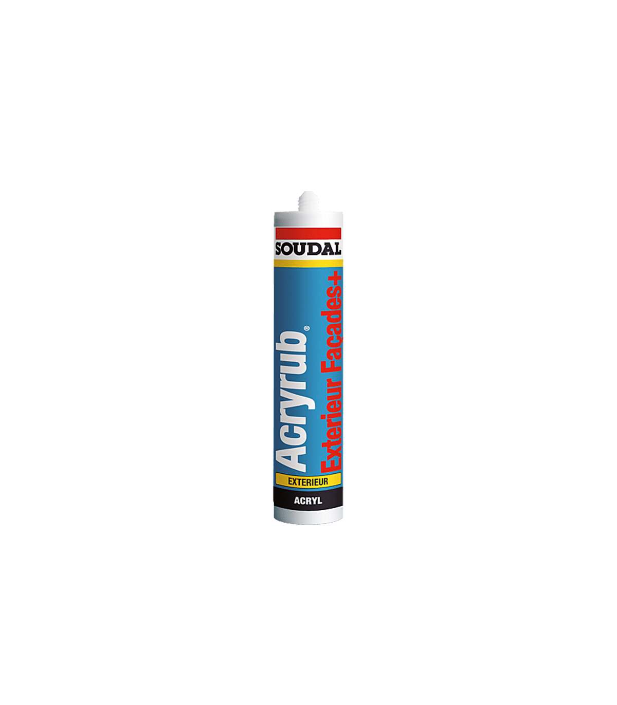 Mastic acrylique "ACRYRUB Extérieur façades+" Blanc Extra 300ml SOUDAL