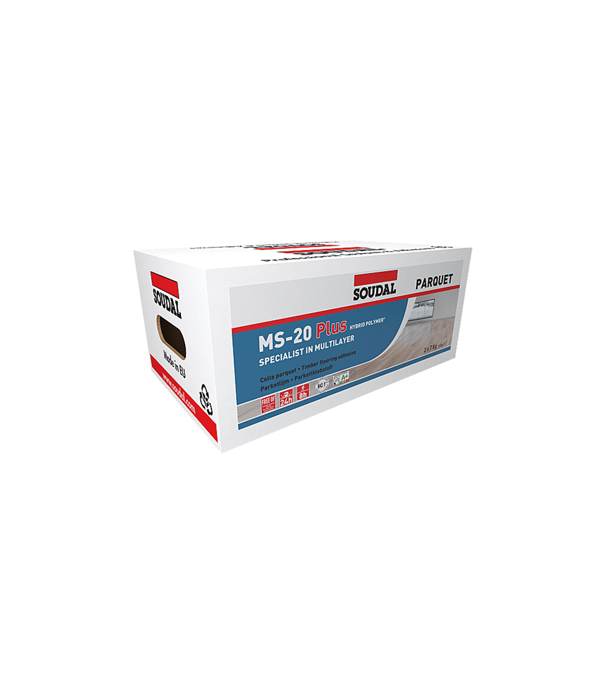 Colle parquet MS-20 PLUS (Éco Box) Brun 2x7kg SOUDAL