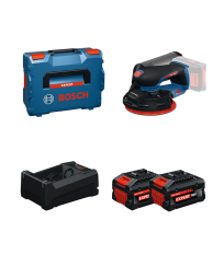 Ponceuse excentrique Ø150 mm EXPERT EXEX18V-150-5 + 2 Batteries EXPERT 5,5 Ah + 1 Chargeur GAL 12V/18V-80 BOSCH