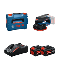 Ponceuse excentrique Ø150 mm EXPERT EXEX18V-150-5 + 2 Batteries EXPERT 8 Ah + 1 Chargeur EXAL18V-160 BOSCH
