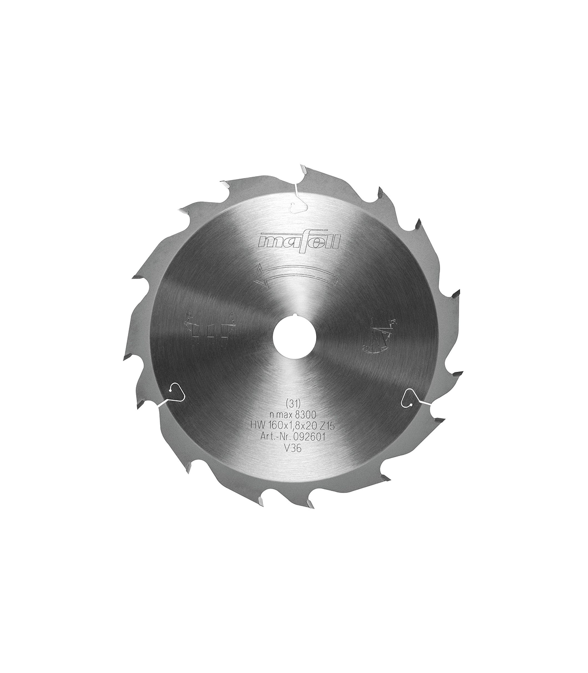 Lame de scie carbure 160 x 1,2/1,8 x 20 mm 15 dents Bois MAFELL