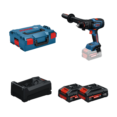 Perceuse visseuse EXPERT EXSR 18V-150 + 2 Batteries EXPERT 4 Ah + 1 Chargeur GAL 12V/18V-80 BOSCH
