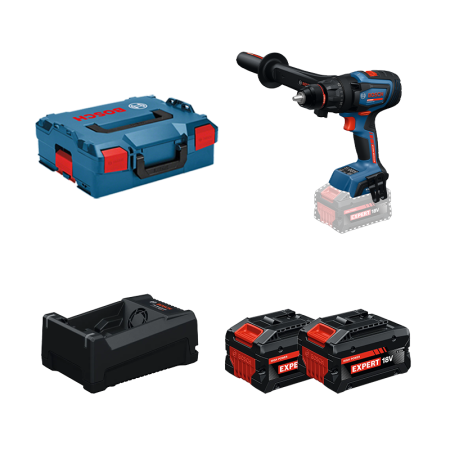 Perceuse visseuse EXPERT EXSR 18V-150 + 2 Batteries EXPERT 5,5 Ah + 1 Chargeur GAL 12V/18V-80 BOSCH