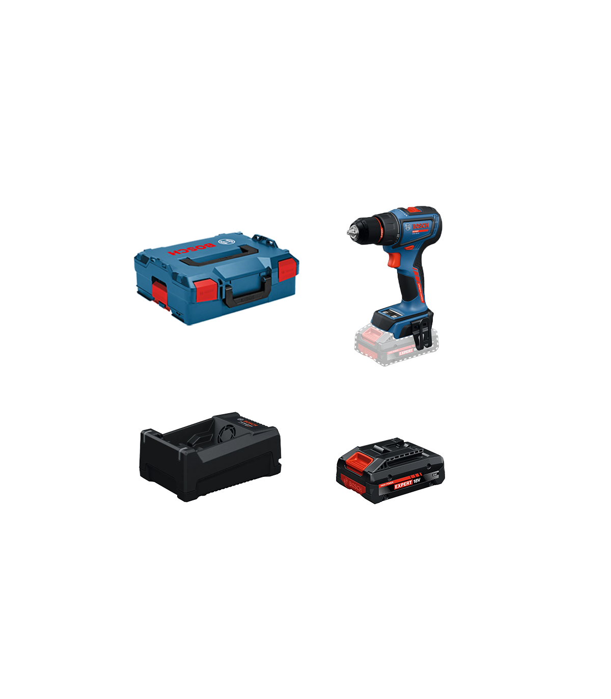 Perceuse visseuse EXPERT EXSR18V-90 + 1 Batterie EXPERT 4 Ah + 1 Chargeur GAL 12V/18V-80 BOSCH