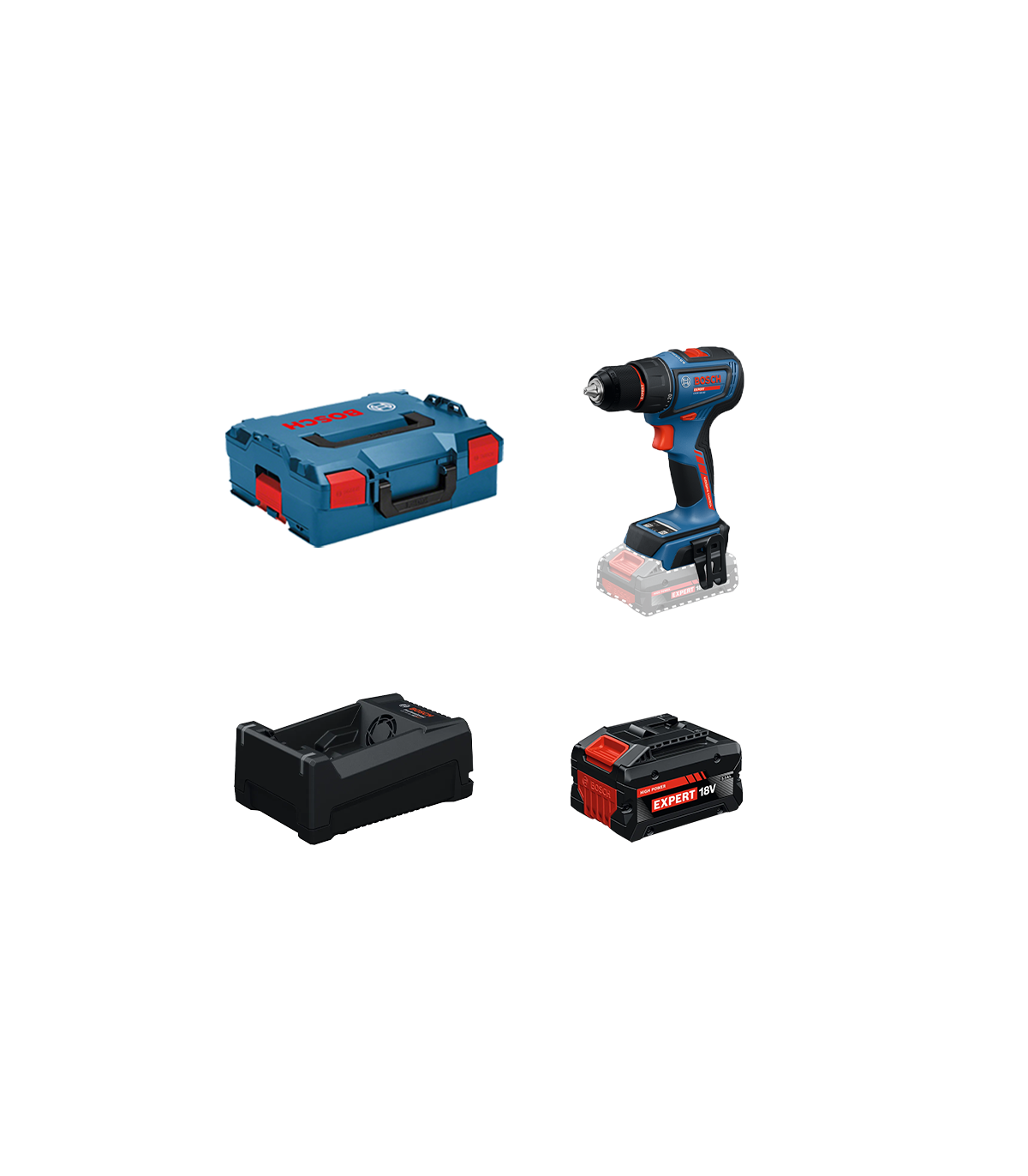 Perceuse visseuse EXPERT EXSR18V-90 + 1 Batterie EXPERT 5,5 Ah + 1 Chargeur GAL 12V/18V-80 BOSCH