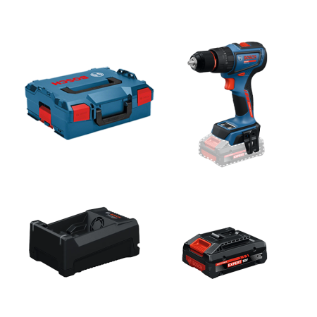 Perceuse visseuse à percussion EXPERT EXSB18V-90 + 1 Batterie EXPERT 4 Ah + 1 Chargeur GAL 12V/18V-80 BOSCH