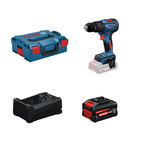 Perceuse visseuse à percussion EXPERT EXSB18V-90 + 1 Batterie EXPERT 5,5 Ah + 1 Chargeur GAL 12V/18V-80 BOSCH