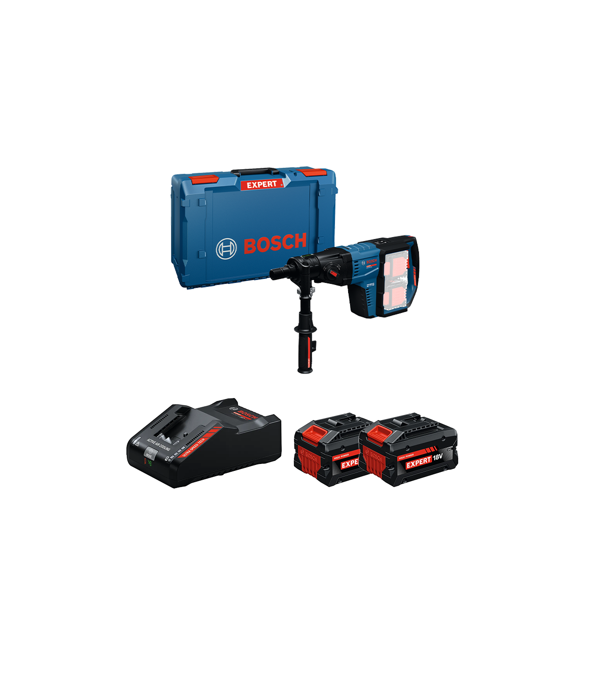 Carotteuse 2x 18V EXPERT EXDB18V2-180 + 2 Batteries EXPERT 8 Ah + 1 Chargeur EXAL18V-160 BOSCH