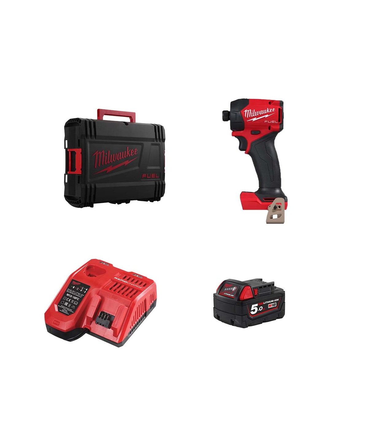 Visseuse à chocs hydraulique 18V M18 FIDRQ-0X + 1 batterie 5 Ah + chargeur M12-18 FC MILWAUKEE