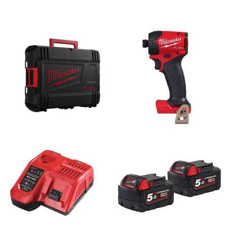 Visseuse à chocs hydraulique 18V M18 FIDRQ-0X + 2 batteries 5 Ah + chargeur M12-18 FC MILWAUKEE