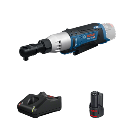 Clé à cliquet GRC 12V-60 3/8 SN + 1 batterie 12V 3 Ah + chargeur GAL 12V-40 BOSCH