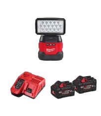 Projecteur de chantier M18 URSL-0 + 2 batteries HB 8 Ah + chargeur M12-18 FC MILWAUKEE