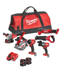 Pack 6 outils 18V M18 FPP6HF-504B (FPD3 + FID3 + FSAG125X + FMT + FCS552 + FSZ) MILWAUKEE