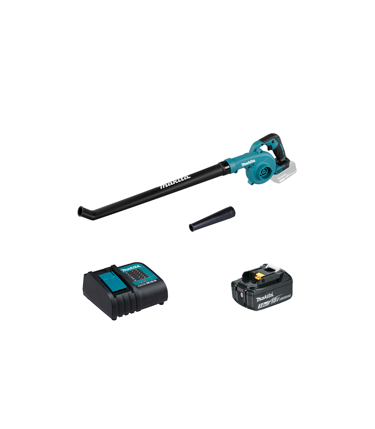 Aspirateur Souffleur 18V DUB186SFX1 + 1 batterie BL1830B 18V 3 Ah + 1 chargeur rapide DC18SD MAKITA