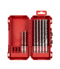 Coffret de 7 forets à béton SDS-Plus 4 taillants Ø5-12mm MILWAUKEE