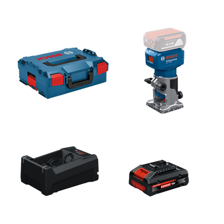 Affleureuse GLF 18V-8 + 1 Batterie EXPERT 4 Ah + 1 Chargeur GAL 12V/18V-80 BOSCH