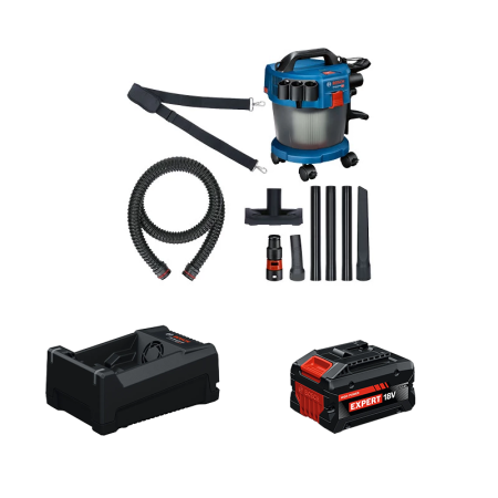 Aspirateur sans fil GAS 18V-10L + 1 Batterie EXPERT 5,5 Ah + 1 Chargeur GAL 12V/18V-80 BOSCH