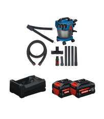 Aspirateur sans fil GAS 18V-10L + 2 Batteries EXPERT 5,5 Ah + 1 Chargeur GAL 12V/18V-80 BOSCH