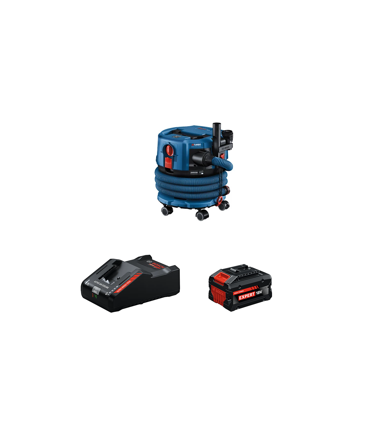 Aspirateur GAS 18V-12 MC + 1 Batterie EXPERT 8 Ah + 1 Chargeur EXAL18V-160 BOSCH