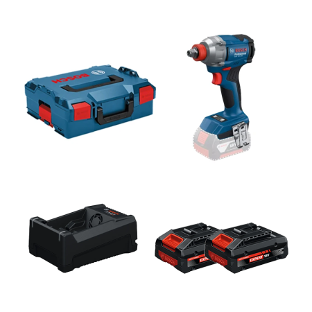 Visseuse à chocs / boulonneuse GDX 18V-285 + 2 Batteries EXPERT 4 Ah + 1 Chargeur GAL 12V/18V-80 BOSCH