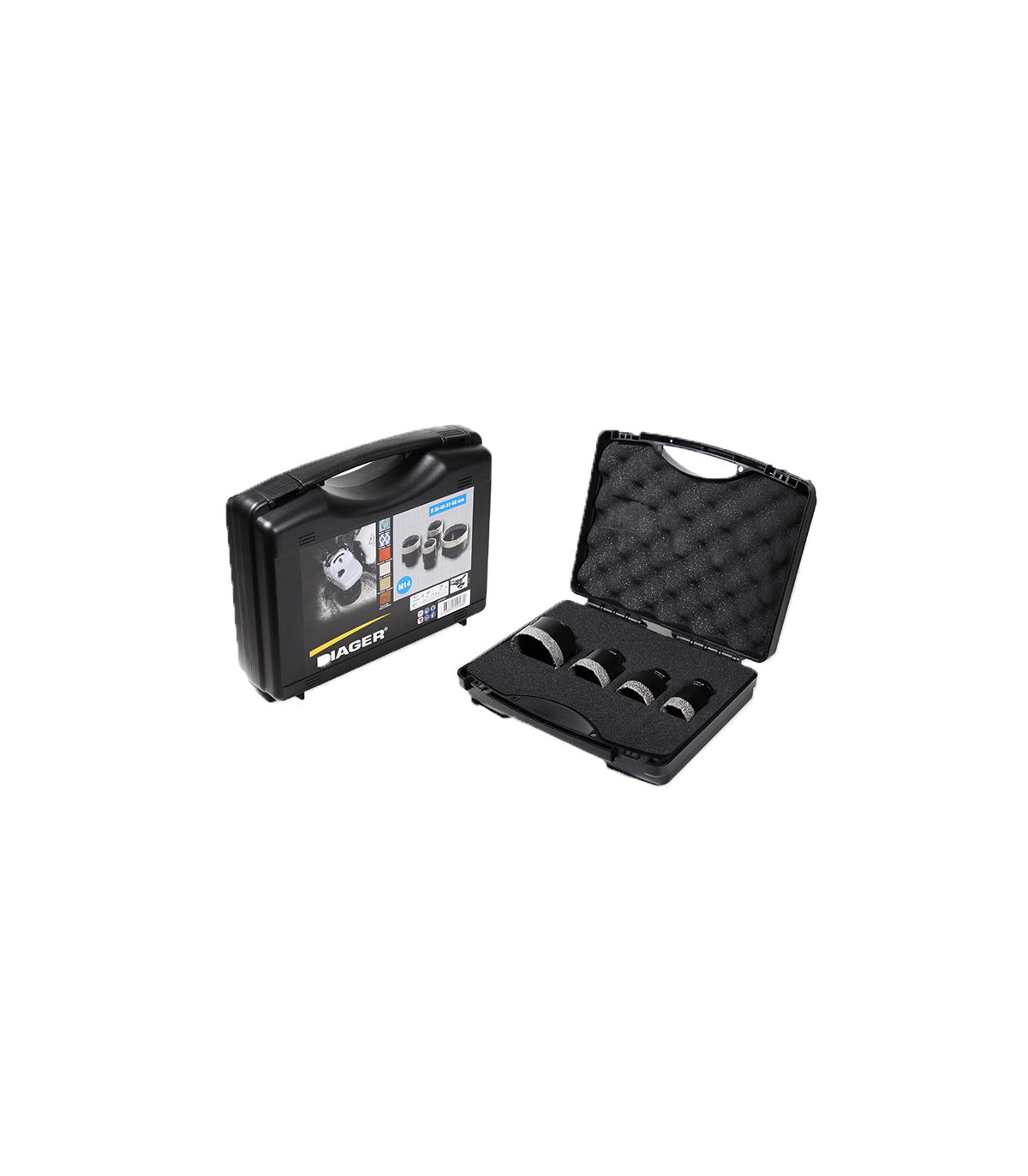 Coffret de 4 scies trépans diamant DIAGER