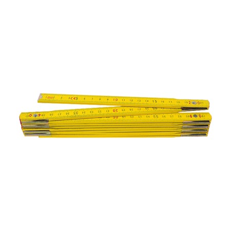 Mesure pliante bois jaune 2m WILMART