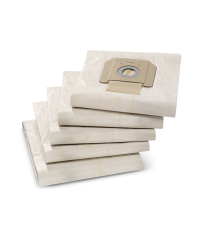 Lot de 5 Sacs filtrants papier 3 couches pour aspirateur KARCHER