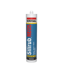 Mastic silicone neutre Silirub NEO5 Blanc 300ml SOUDAL