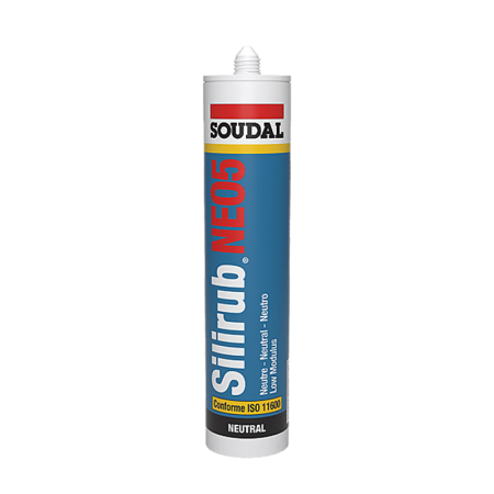 Mastic silicone neutre Silirub NEO5 Blanc 300ml SOUDAL