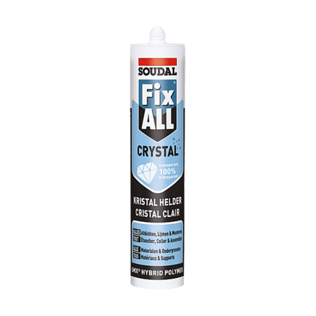 Colle polymère et hybride SMX Fix All Crystal Transparent 290ml SOUDAL