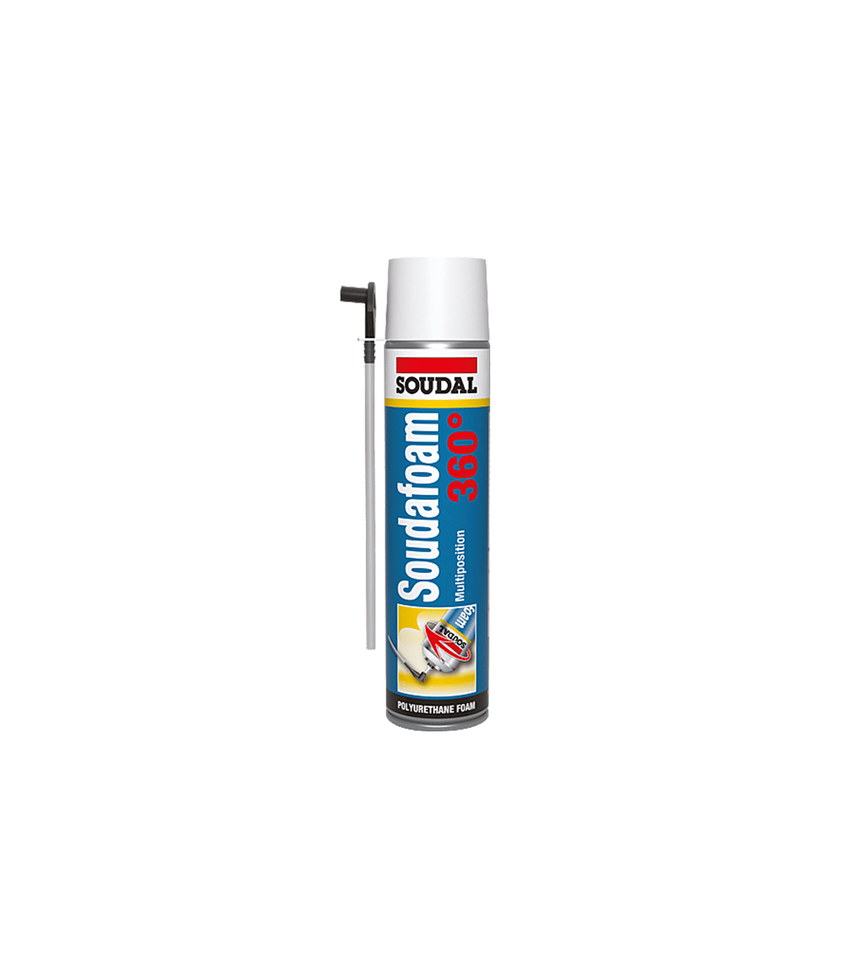 Mousse PU expansive Soudafoam 360° 500ml SOUDAL