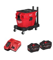 Aspirateur Nexus 18V M18 F2VC23LG2-0 23 L CLASSE L + 2 batteries HB 12 Ah + M12-18 FC MILWAUKEE