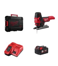 Scie sauteuse 18V M18 FBJS-0X + 1 batterie 18V 5 Ah + chargeur M12-18FC MILWAUKEE