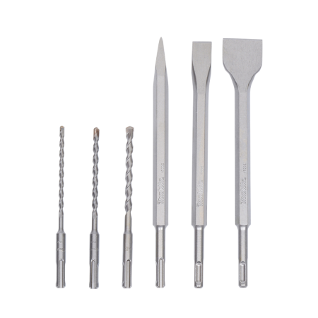 Coffret 3 forets + 3 outils burinage SDS-PLUS MAKITA